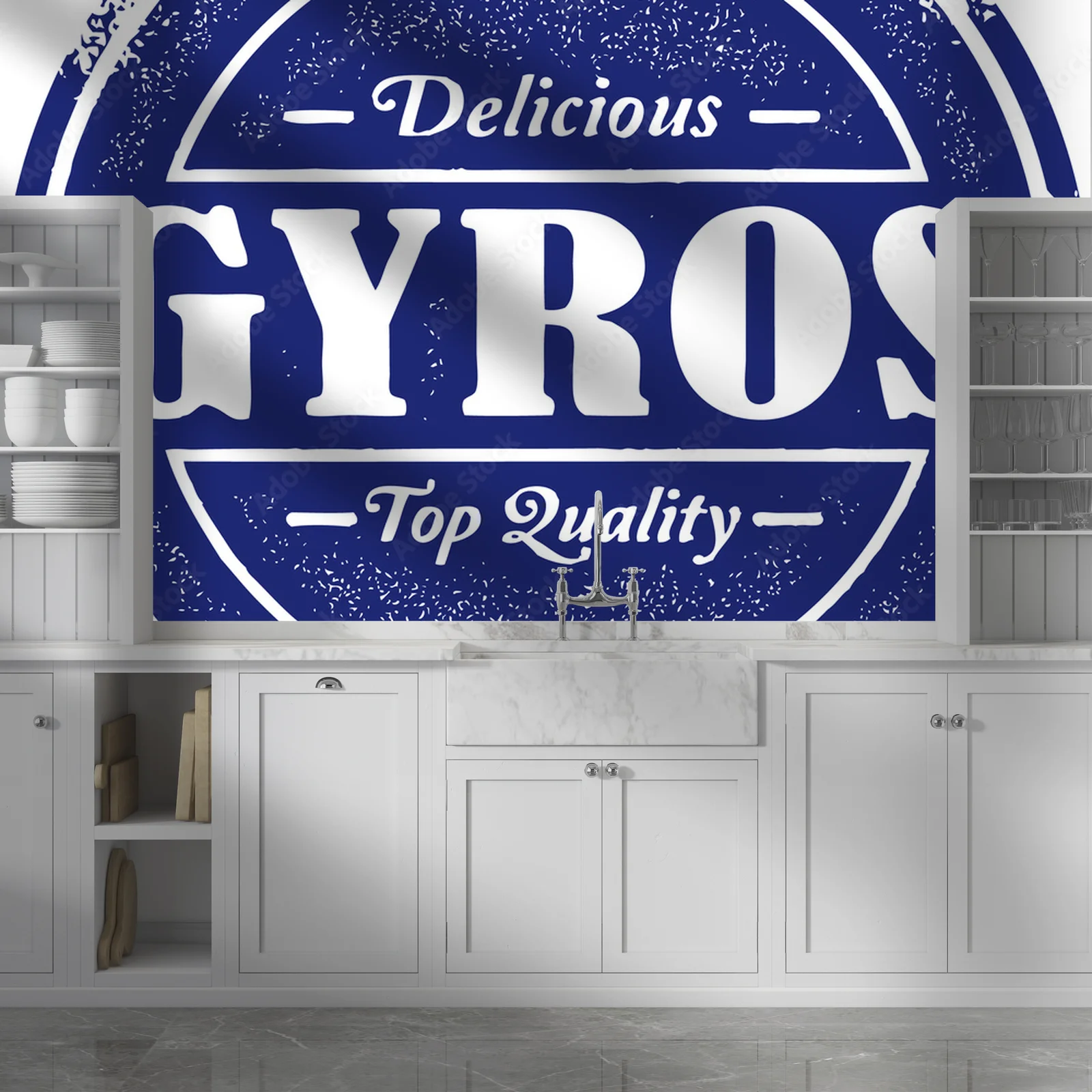 Autentyczny grecki gyros w klimacie vintage