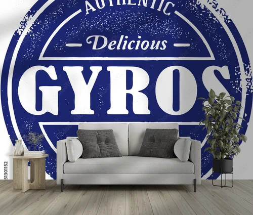 Autentyczny grecki gyros w klimacie vintage