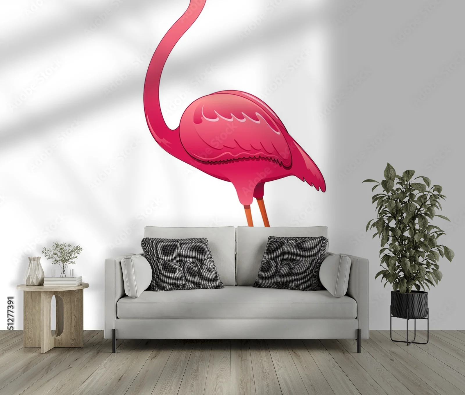 Elegancja egzotycznych flamingów w subtelnych odcieniach