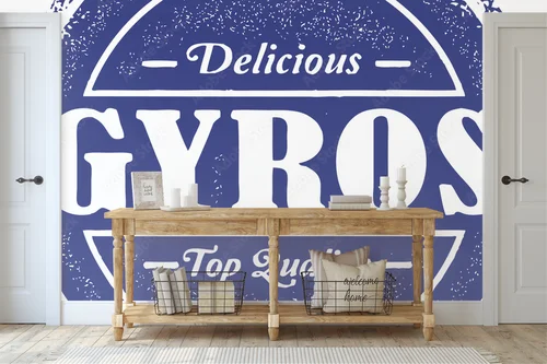 Autentyczny grecki gyros w klimacie vintage