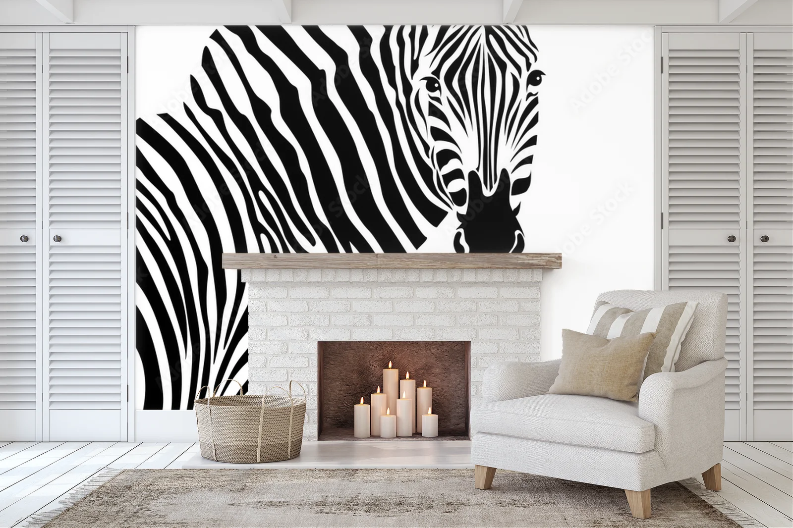 Elegancka zebra w harmonijnym czerni i bieli