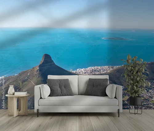 Majestatyczne krajobrazy Cape Town w błękicie