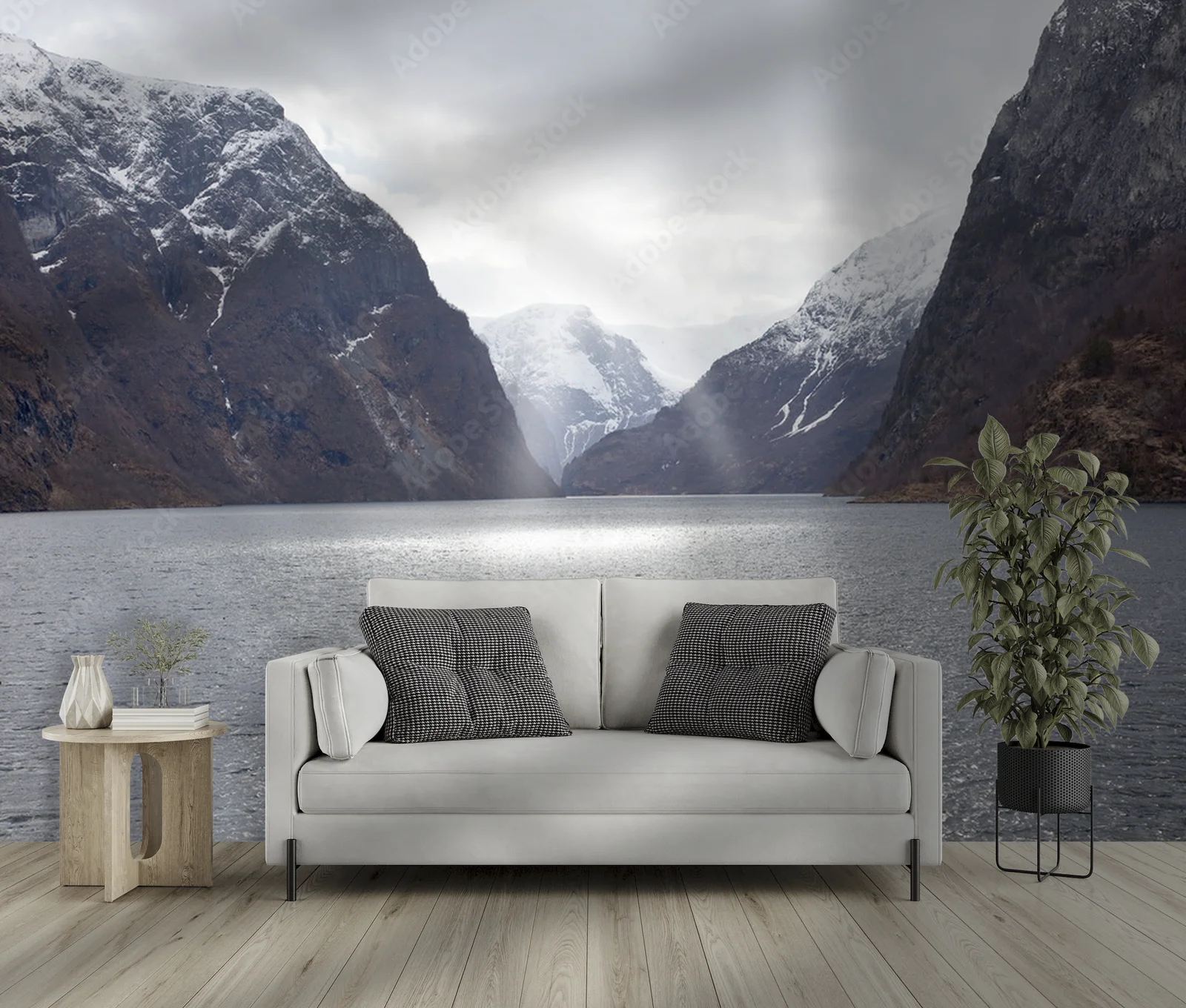 Sognefjord – Harmonia Natury w Szaro-białej Palecie