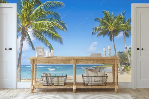 Raj na ziemi: Palmy na hawajskiej plaży