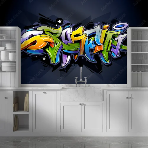 Wild and Colourful Graffiti Lettering in Urban Style