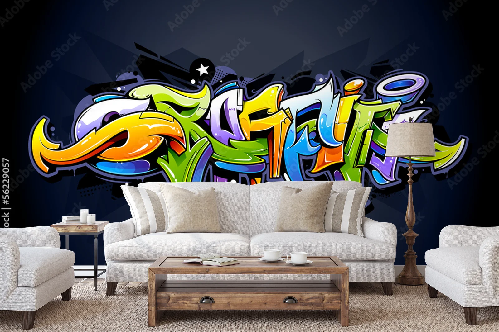 Wild and Colourful Graffiti Lettering in Urban Style