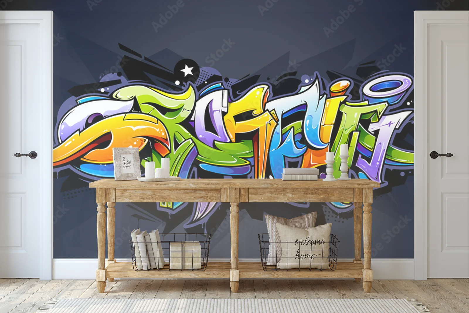 Wild and Colourful Graffiti Lettering in Urban Style