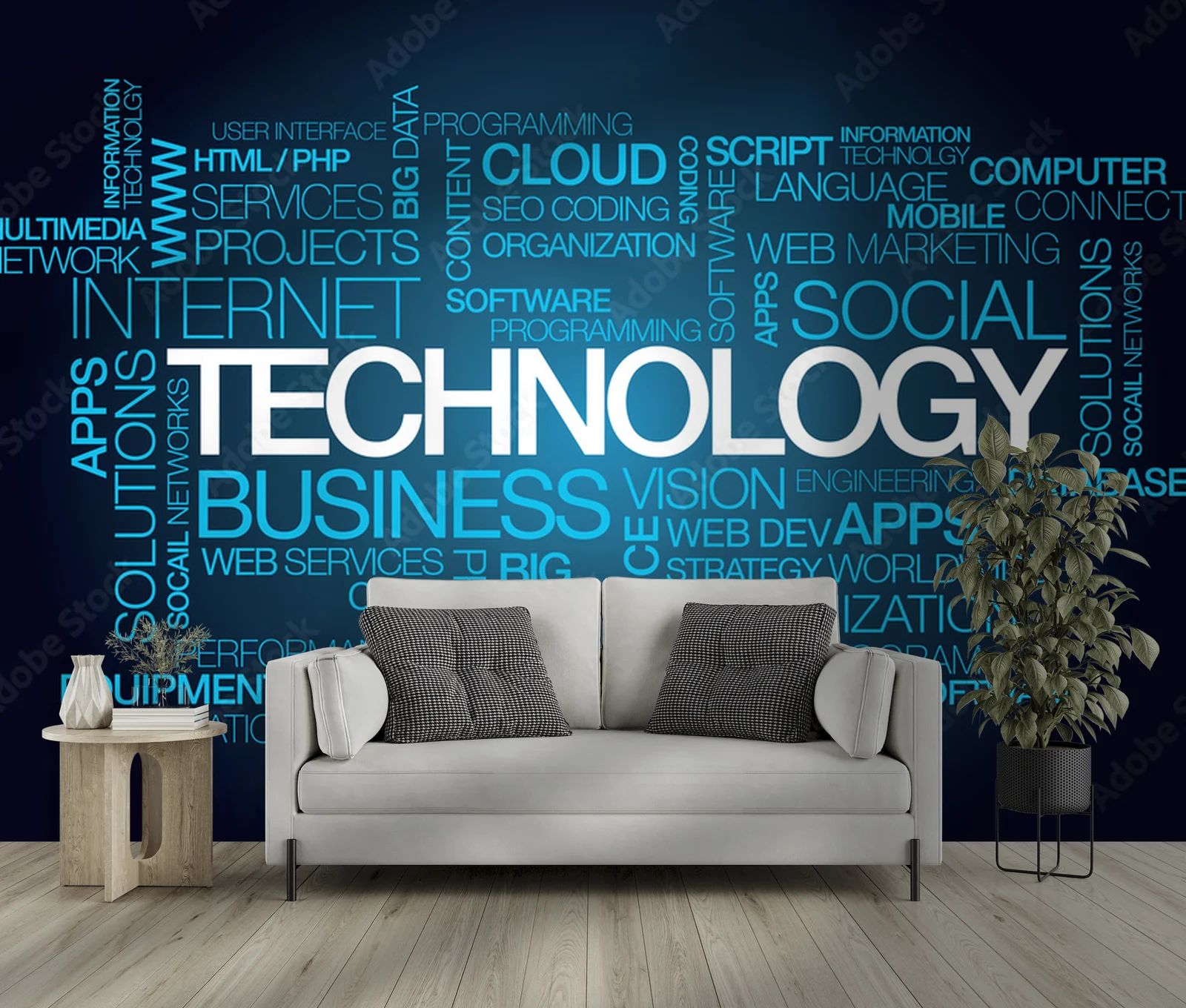 Technologiczna chmura w mrocznych odcieniach