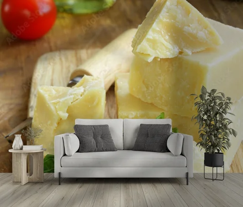 Słona elegancja włoskiego parmezanu na drewnie