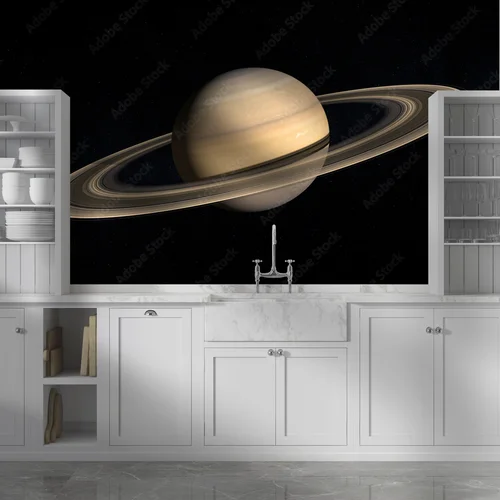 Saturn: Kosmiczna elegancja w ciemnych tonach