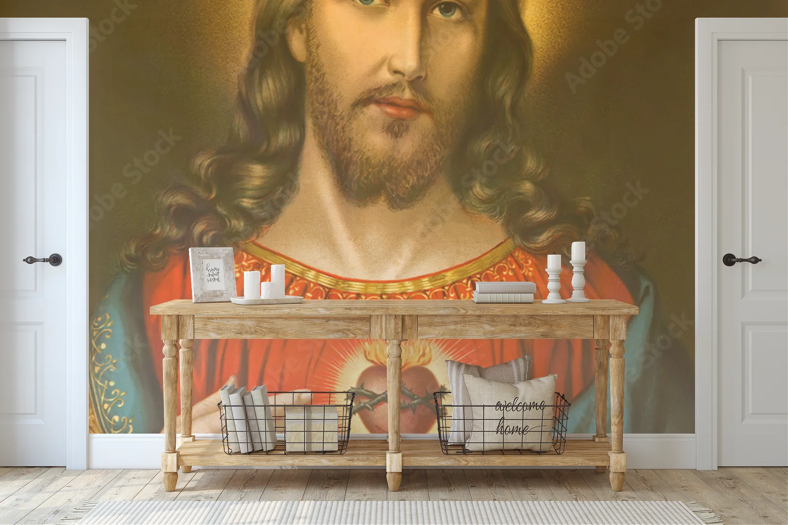 Serce Jezusa w tajemniczej oprawie kolorystycznej
