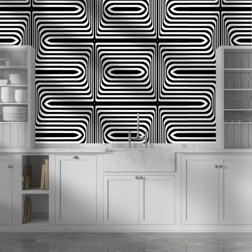 Seamless geometric texture w głębokich barwach czerni
