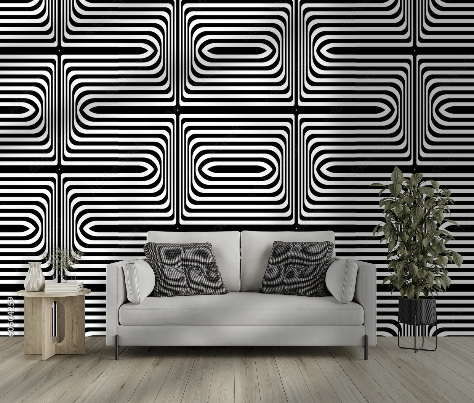 Seamless geometric texture w głębokich barwach czerni