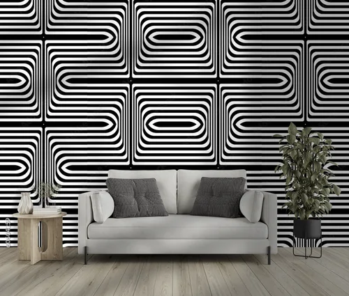 Seamless geometric texture w głębokich barwach czerni