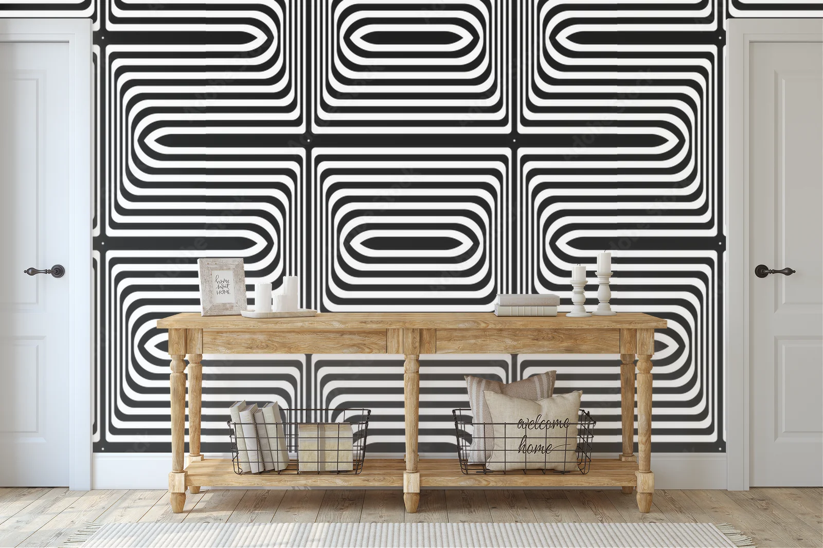 Seamless geometric texture w głębokich barwach czerni