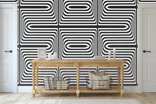 Seamless geometric texture w głębokich barwach czerni