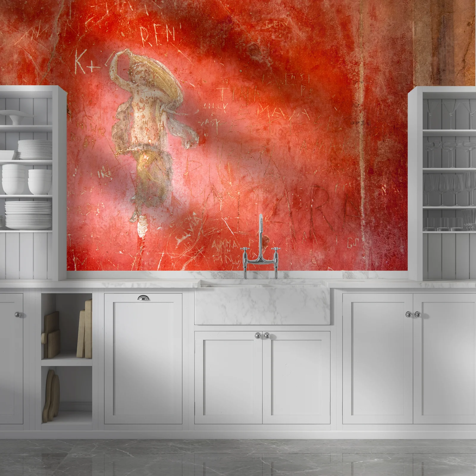 Fresco z Pompejów: Sztuka i historia w harmonii