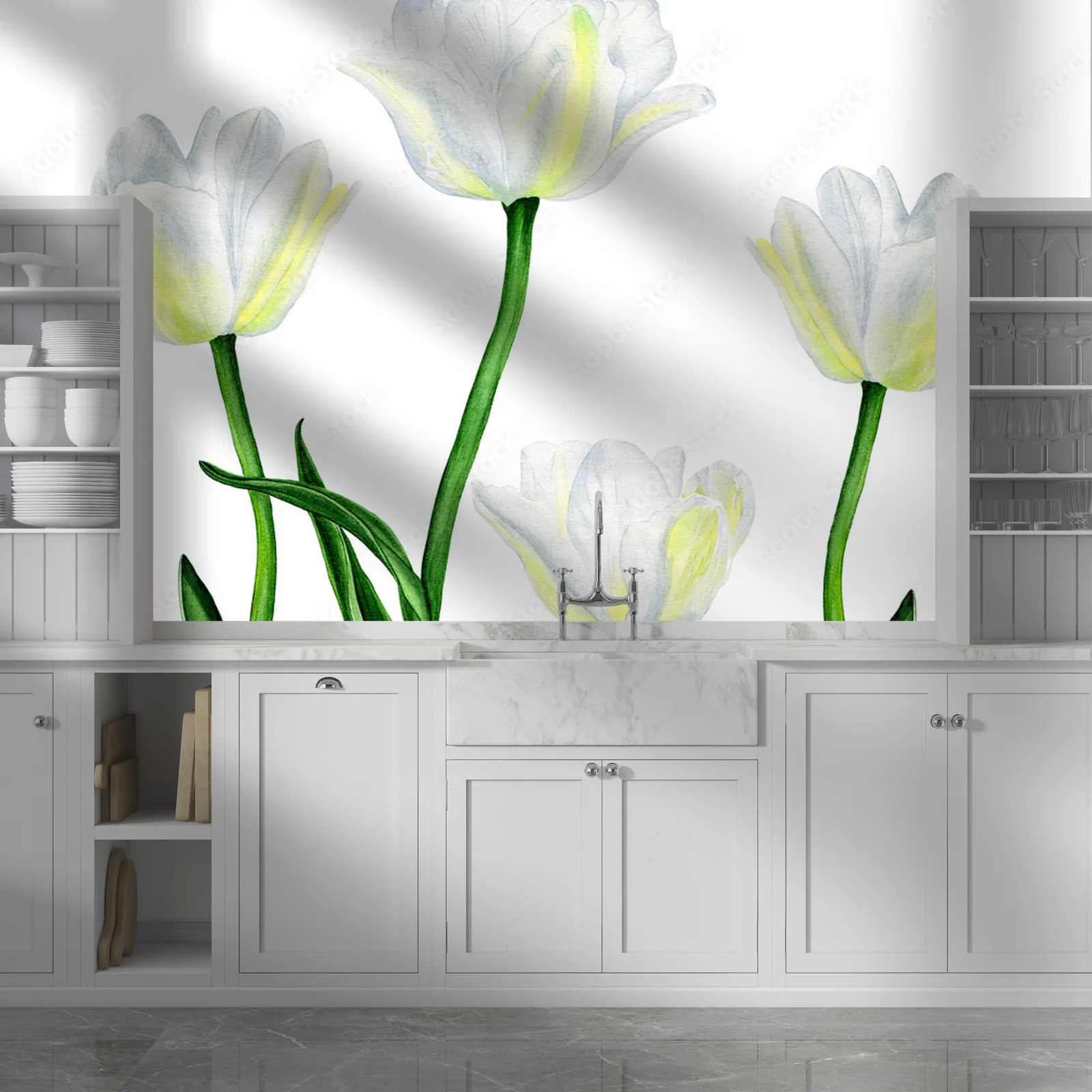 Wiosenne tulipany – elegancja bieli