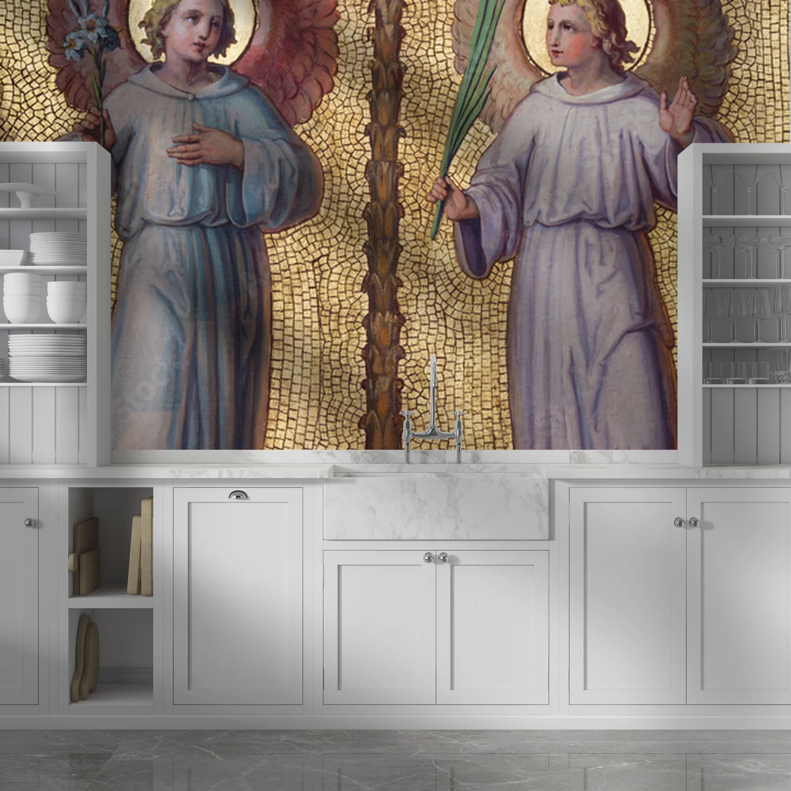 Fresco aniołów w kościele karmelitów