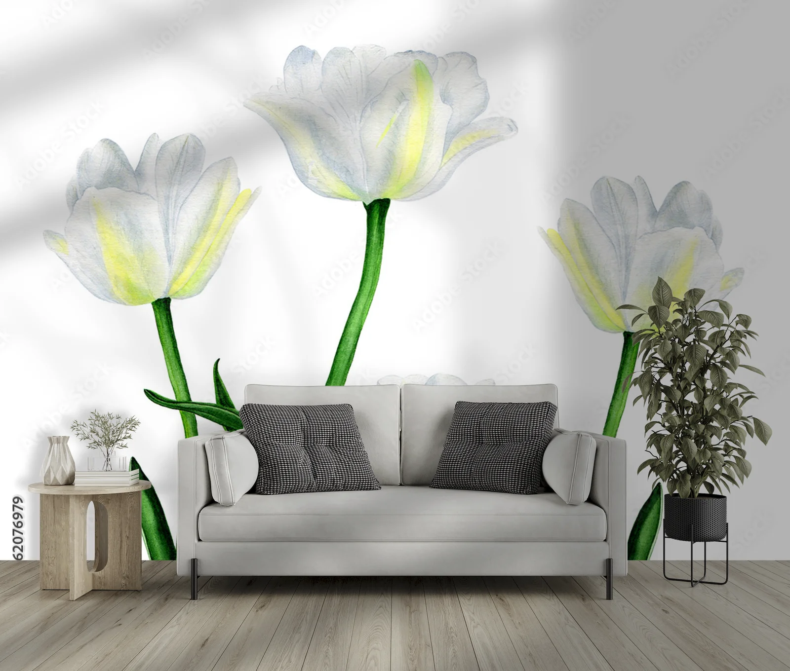 Wiosenne tulipany – elegancja bieli