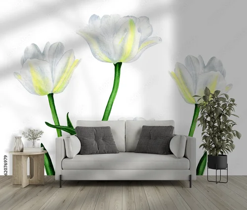 Wiosenne tulipany – elegancja bieli