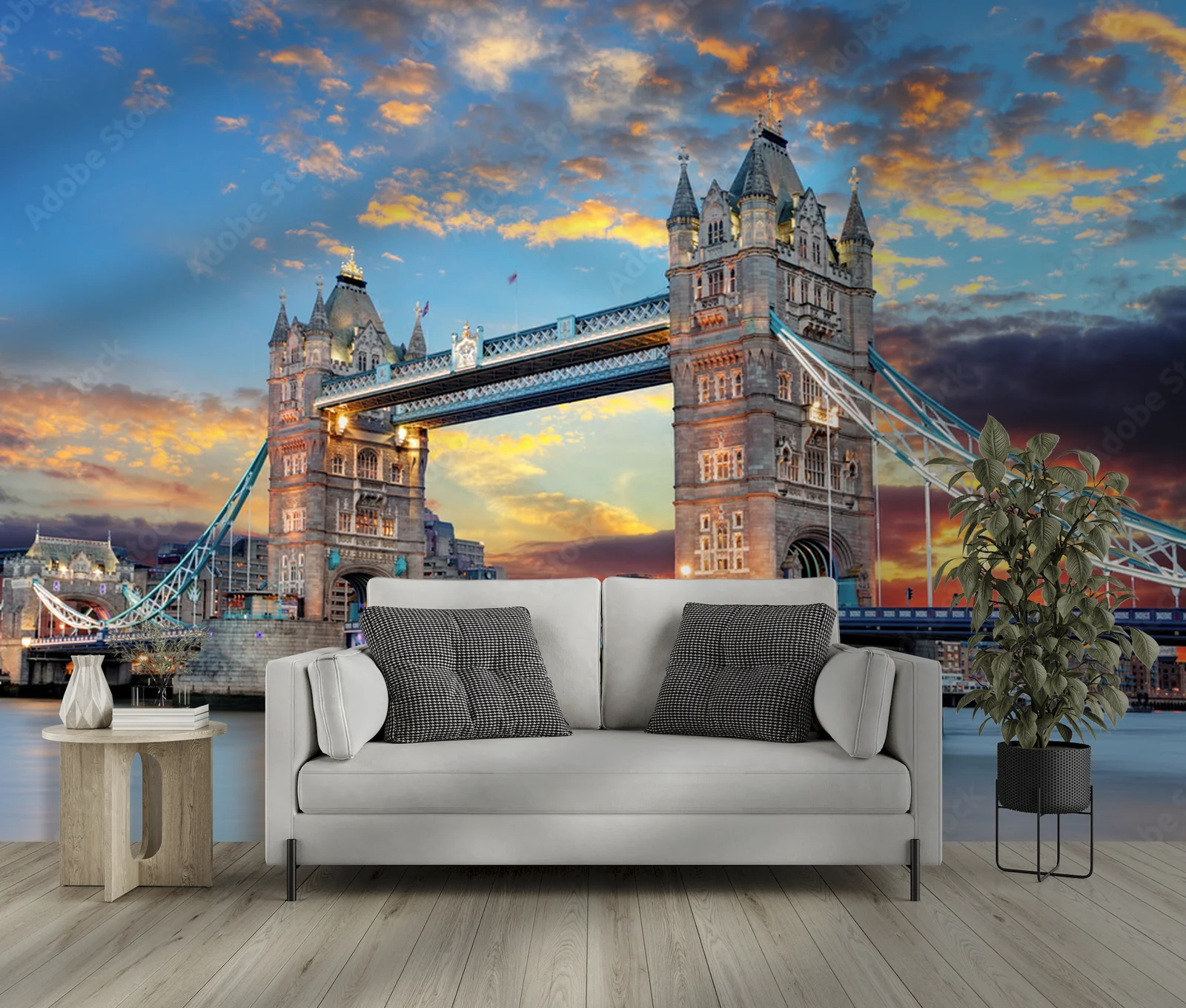 Zjawiskowy Tower Bridge w nocy