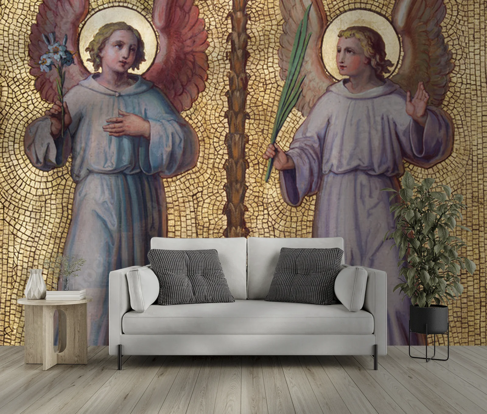 Fresco aniołów w kościele karmelitów