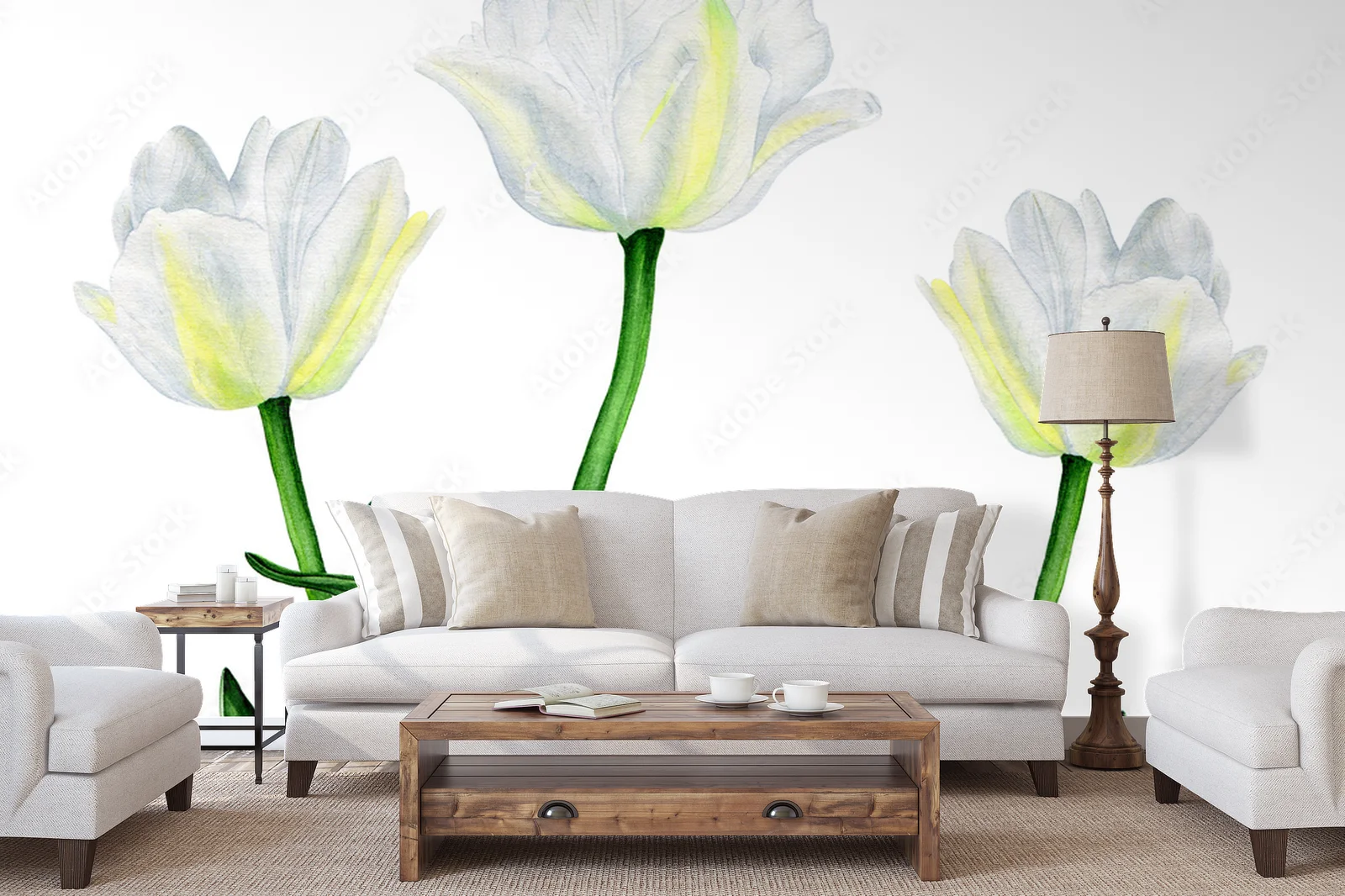 Wiosenne tulipany – elegancja bieli