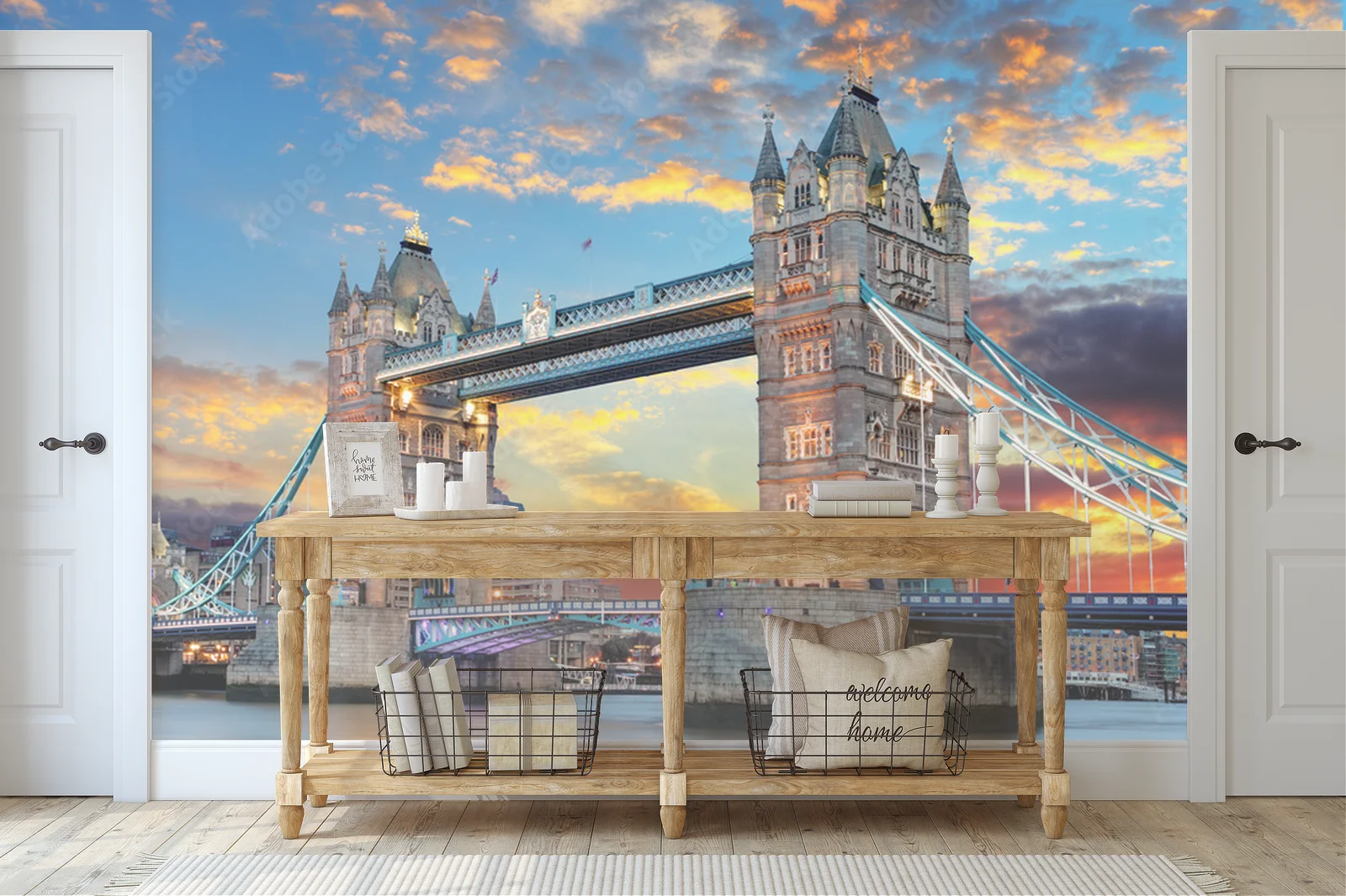 Zjawiskowy Tower Bridge w nocy