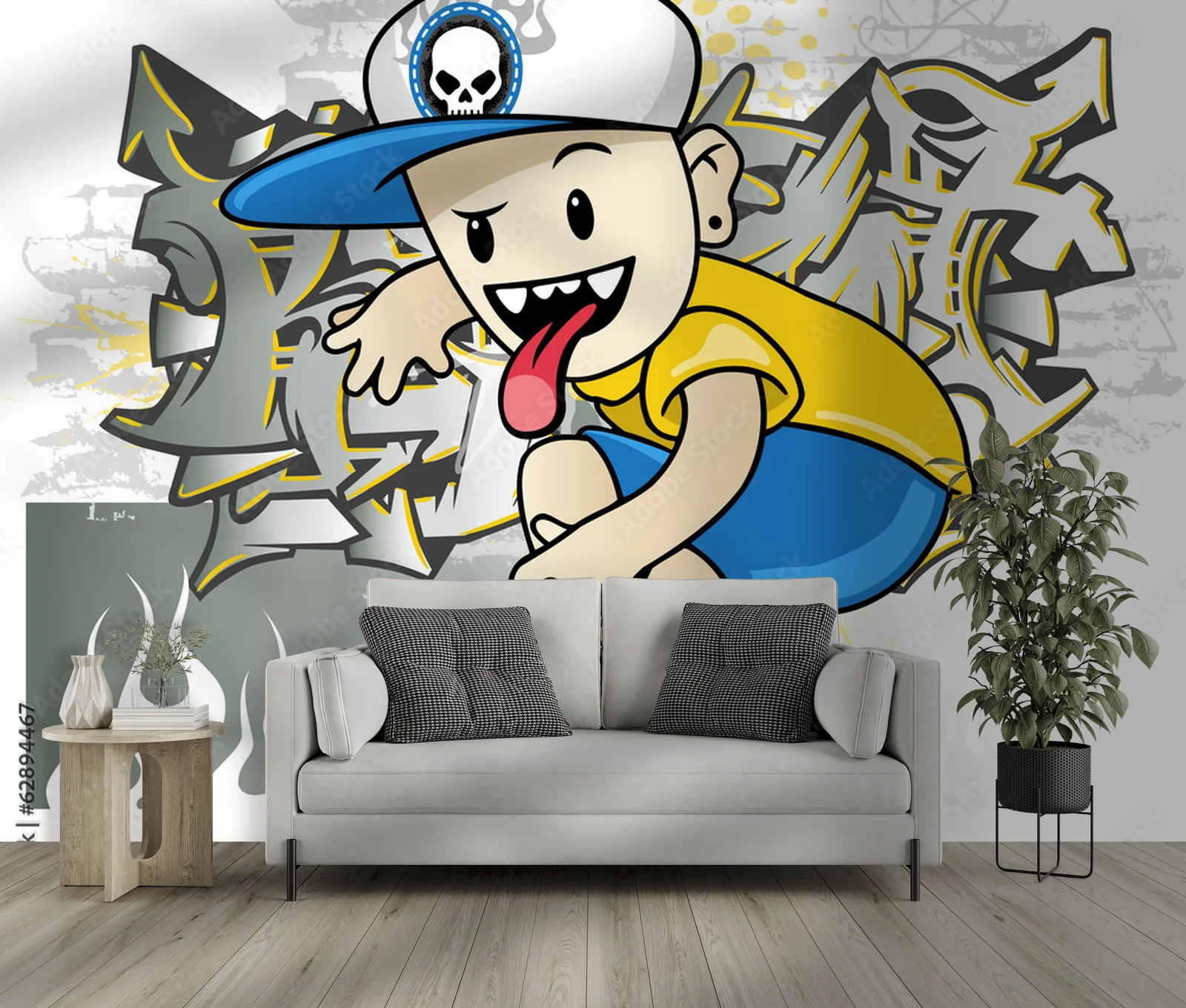 Skater Boy w miejskim stylu z akcentem energii