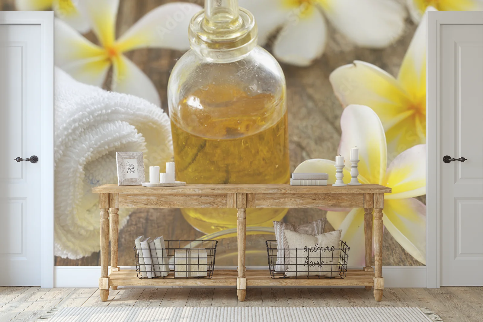 Tropikalna harmonia – frangipani w pastelowej scenerii