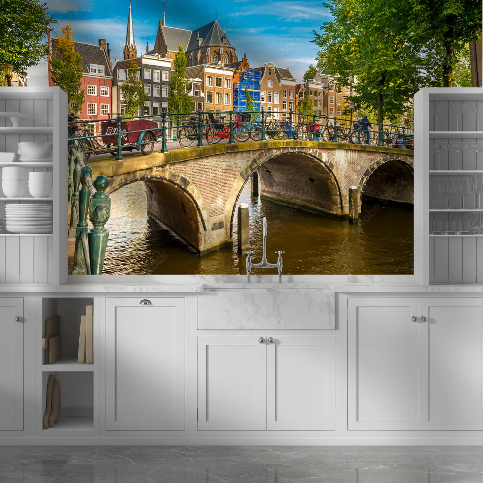 Amsterdamska urbanistyka w nasyconej palecie barw