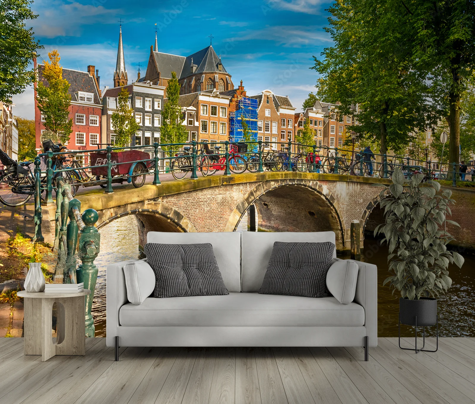Amsterdamska urbanistyka w nasyconej palecie barw