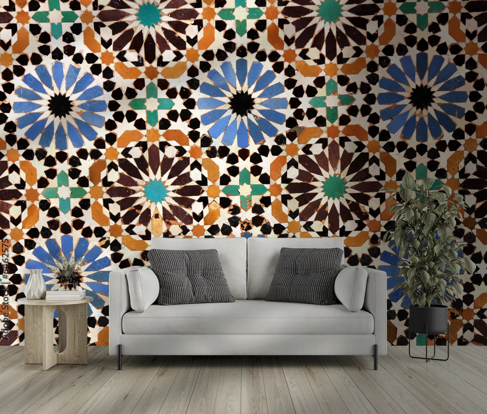 Elegancka mozaika z Marrakechu w stonowanej kolorystyce
