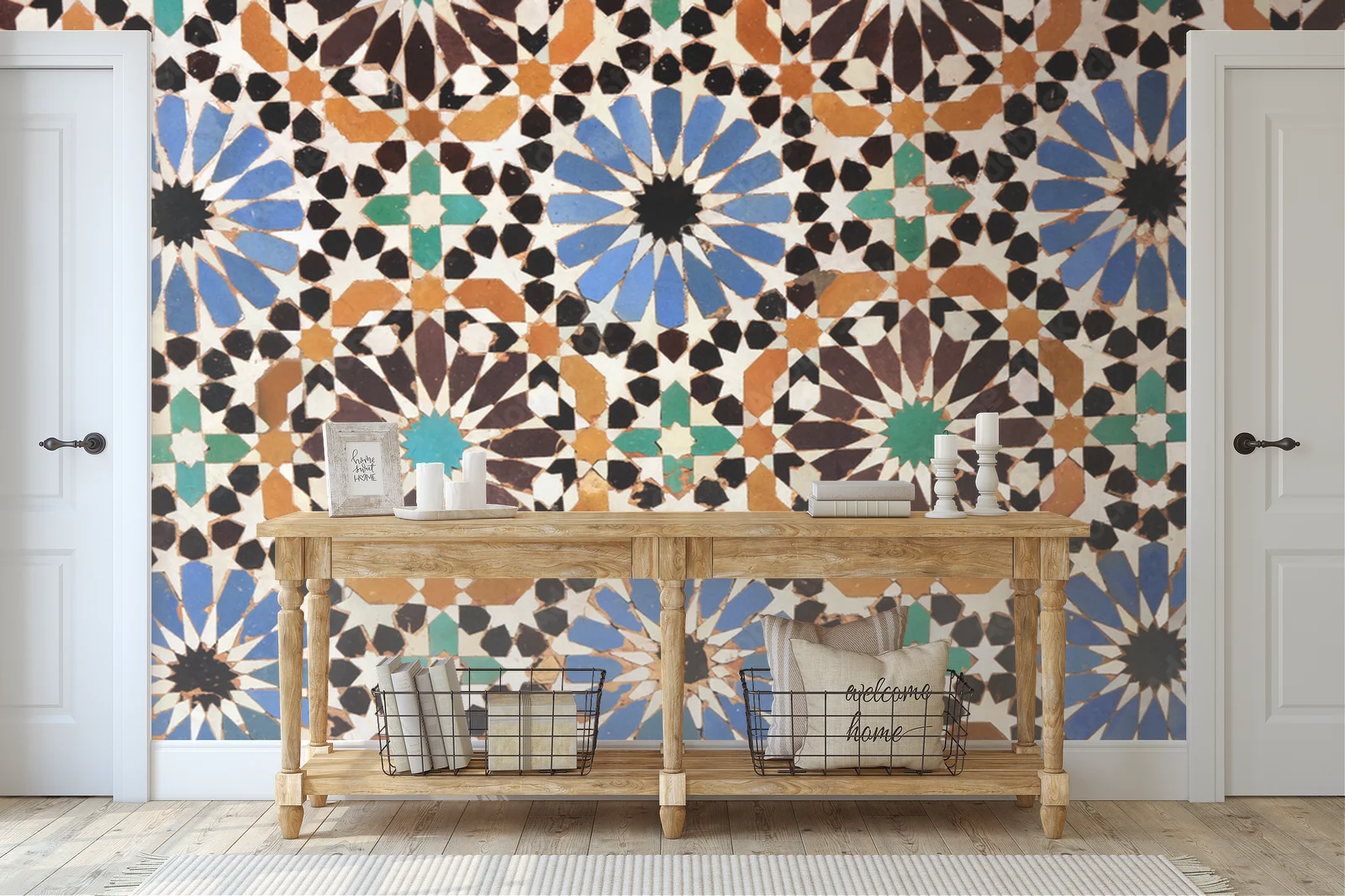 Elegancka mozaika z Marrakechu w stonowanej kolorystyce