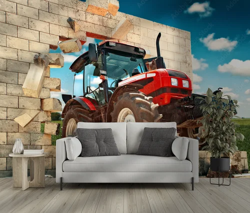 Nowoczesny traktor przełamujący mury natury