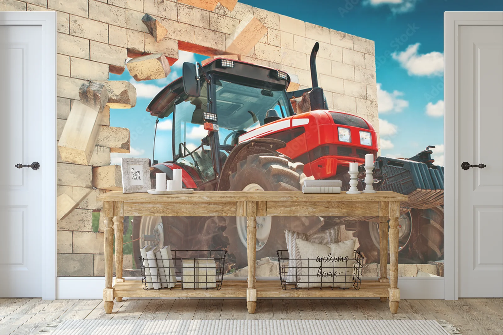 Nowoczesny traktor przełamujący mury natury