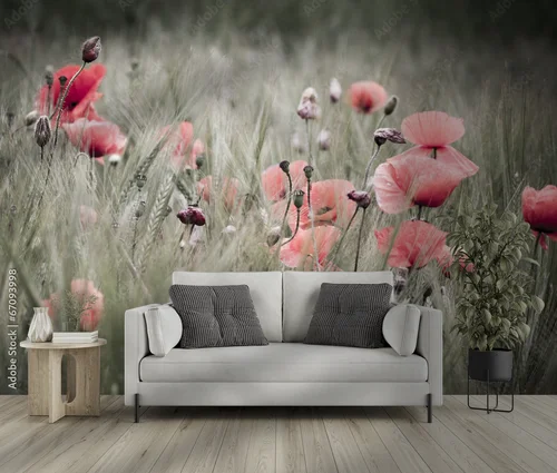 Poppy w nasyconych odcieniach natury