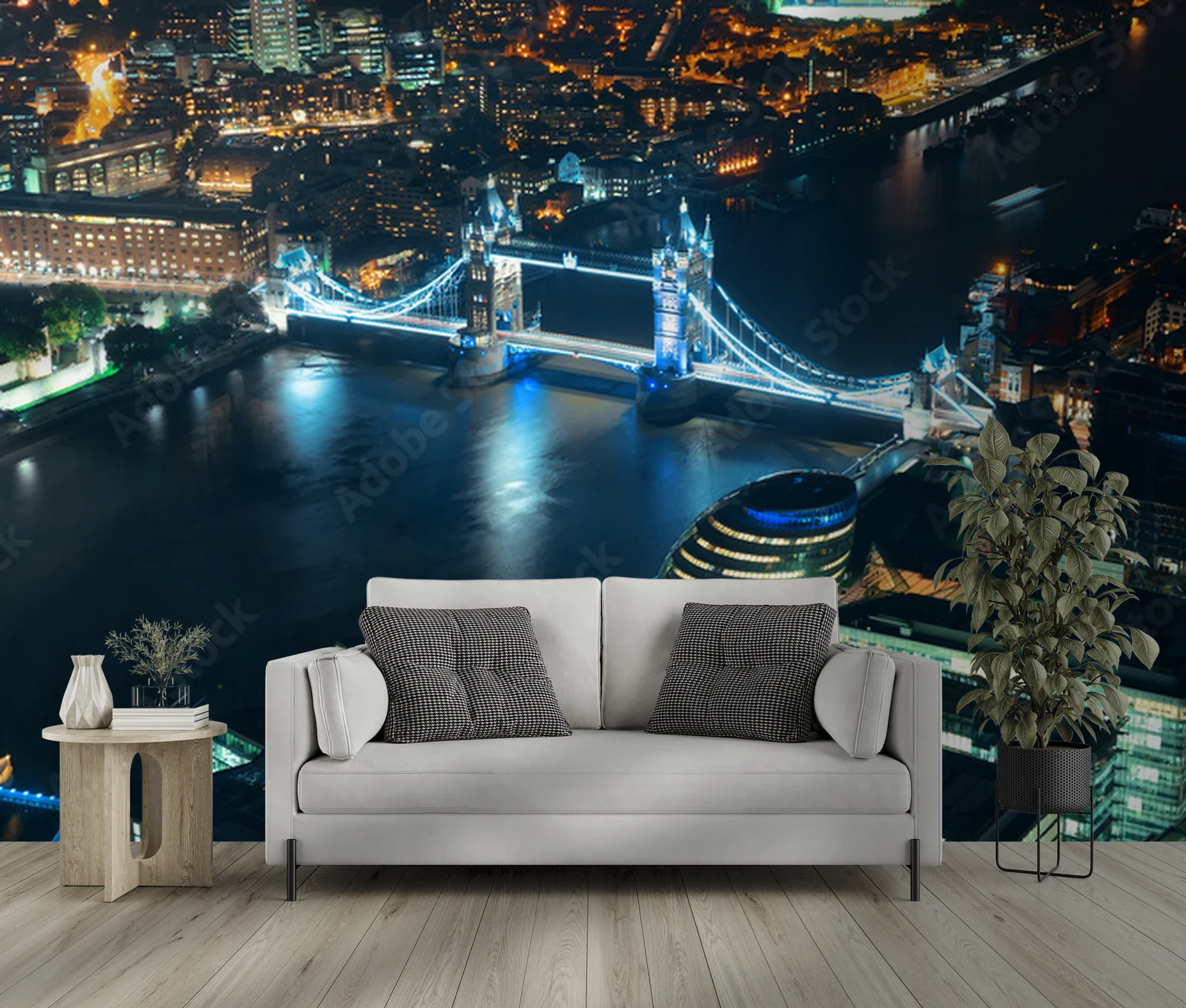 Urok Londynu w nocnej panoramie