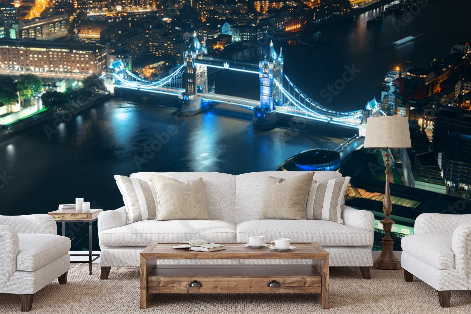 Urok Londynu w nocnej panoramie