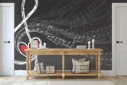 Miłość w dźwiękach: treble i nuty muzyczne