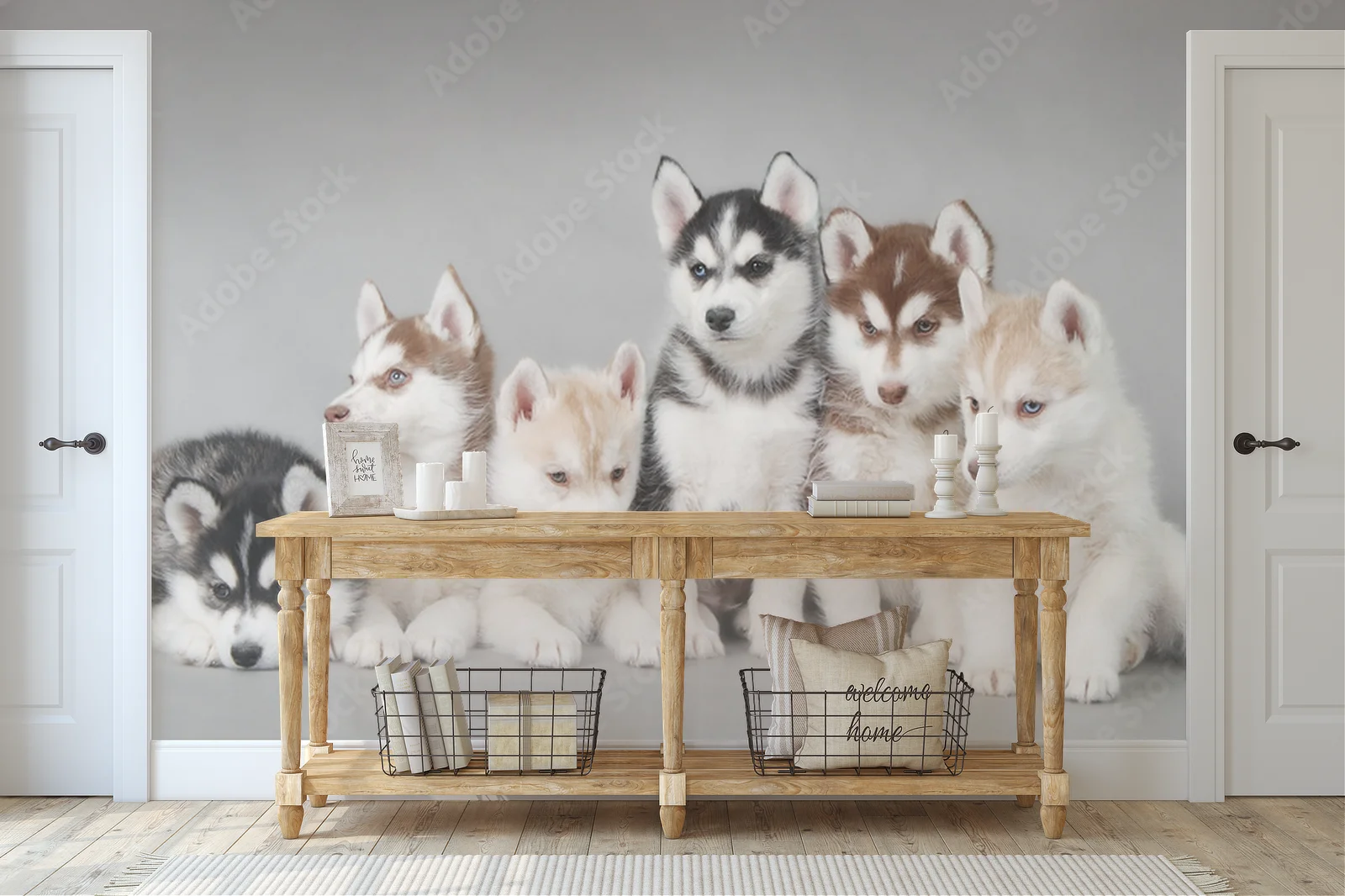 Urok urokliwego szczeniaka Siberian Husky