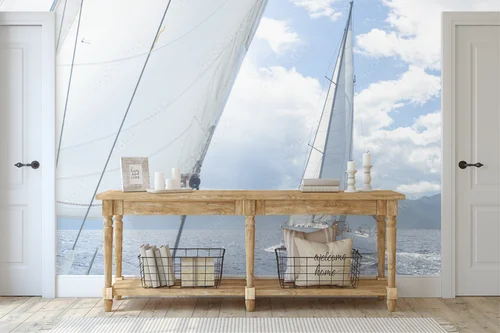 Wspaniała regata na błękitnym morzu
