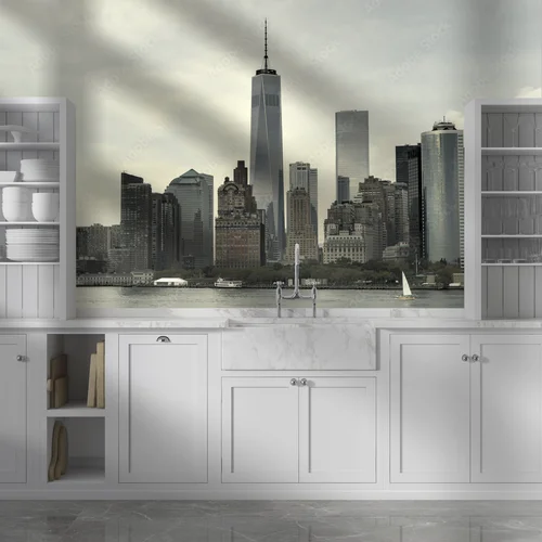 Przyciągające spojrzenie Manhattan w pastelowych tonach