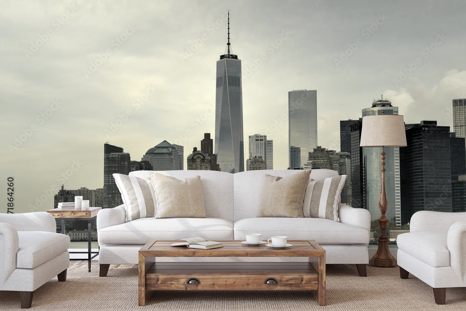 Przyciągające spojrzenie Manhattan w pastelowych tonach