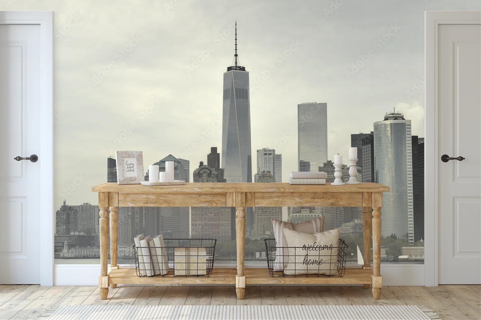 Przyciągające spojrzenie Manhattan w pastelowych tonach
