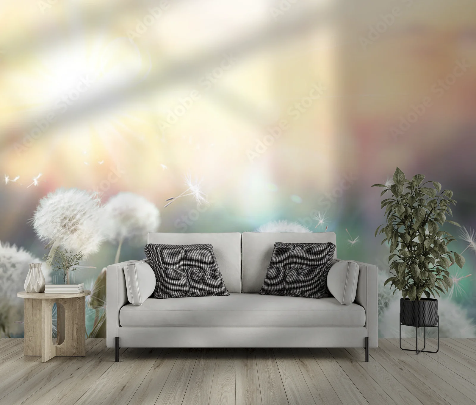 Dandelion Glow: Sunlit Fields of Nostalgia
