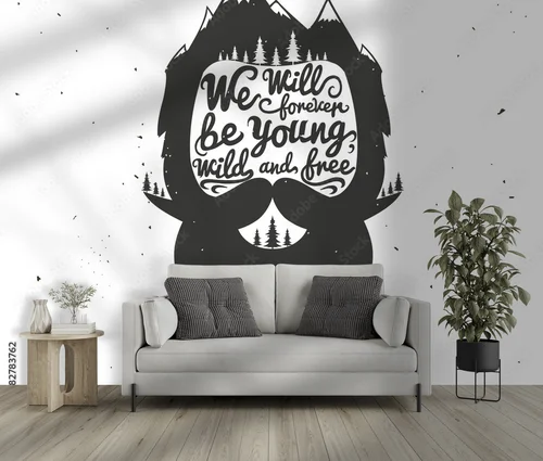 Inspirująca postać z brodą w monochromatycznym stylu