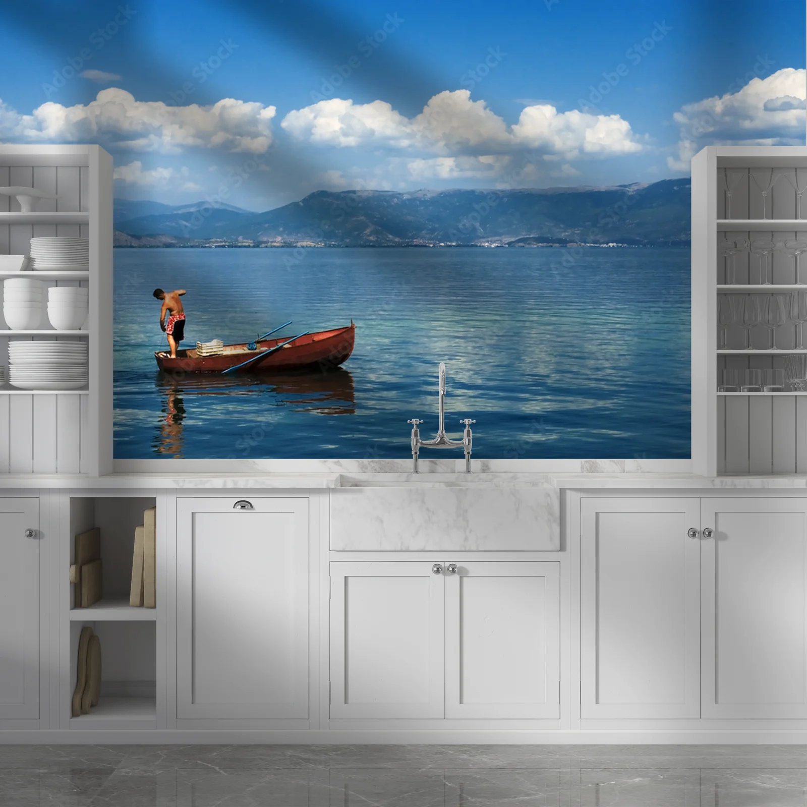 Fisherman on the Ohrid Lake: Harmony of Nature