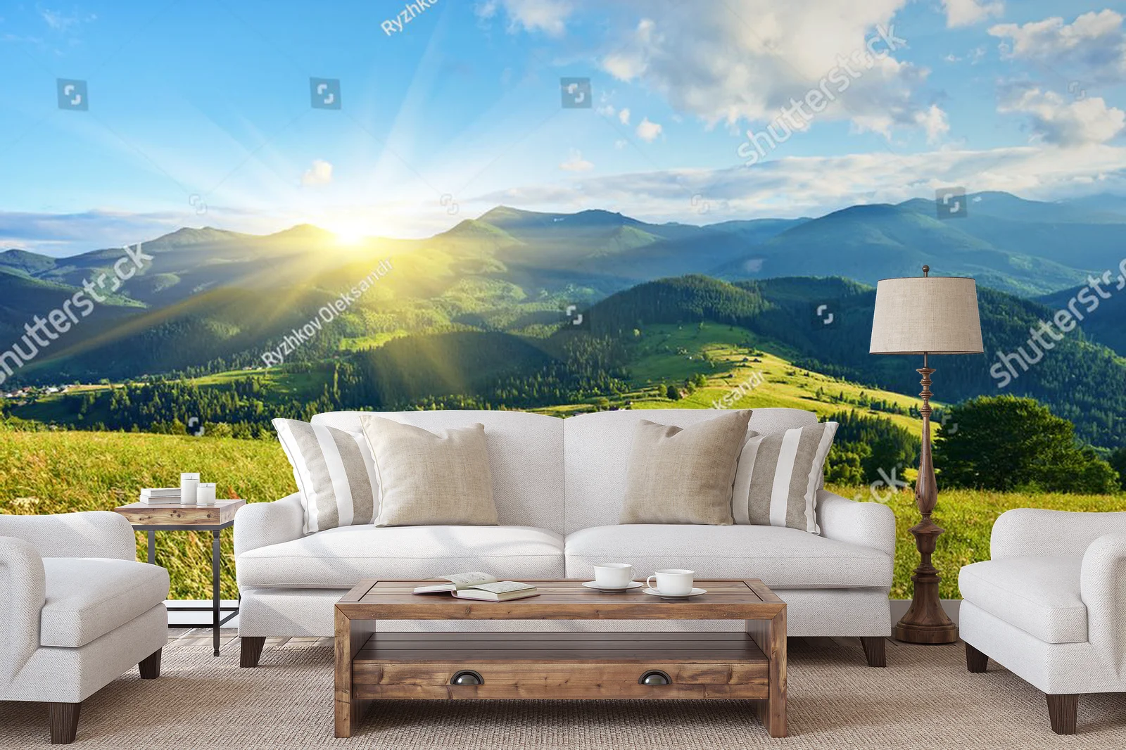 Alpejska sceneria w błękicie romantyzmu